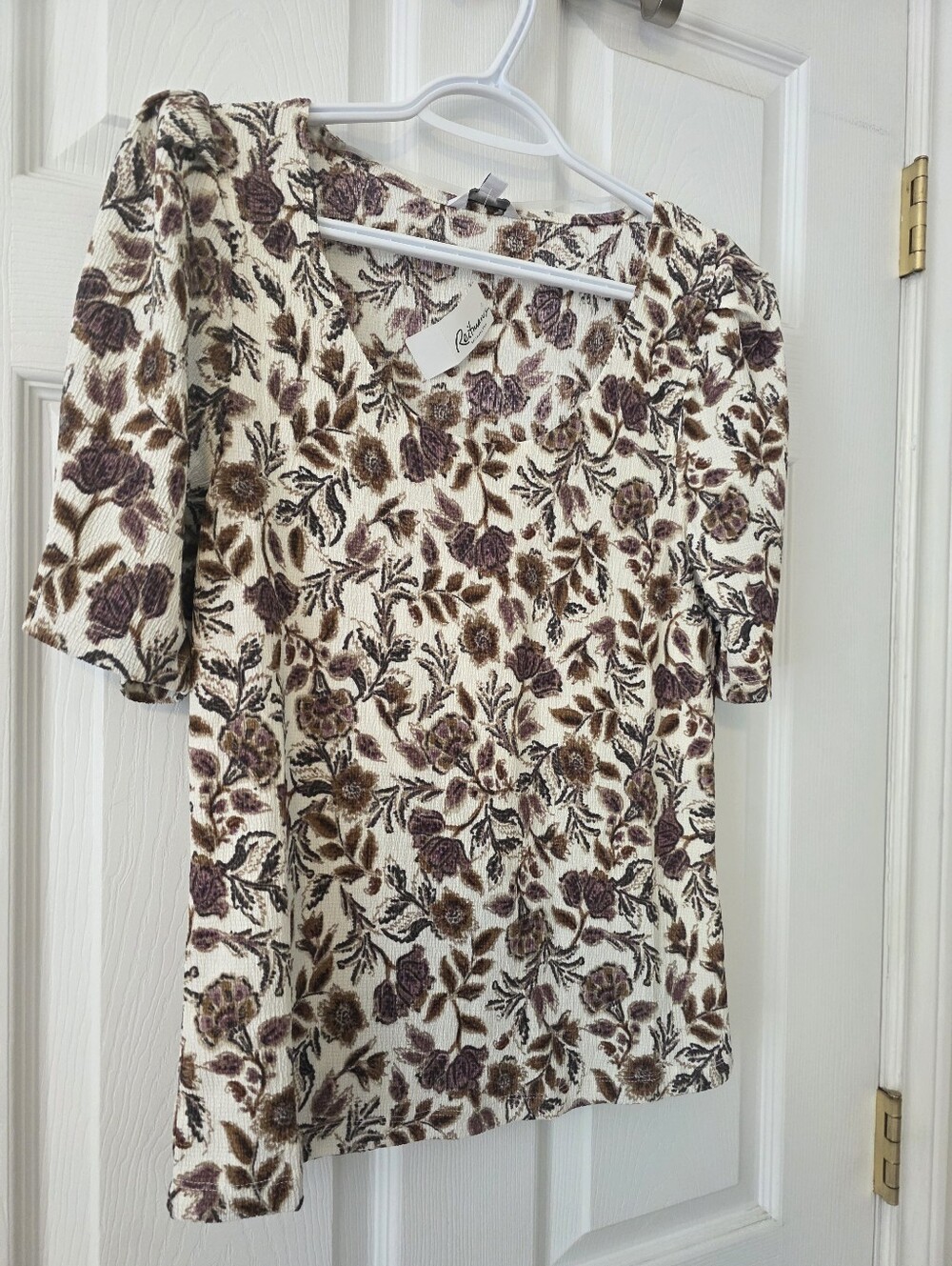 ✨️NWT ✨️ | 'Vintage' Floral Puff-Sleeve Women's Top | Size Medium